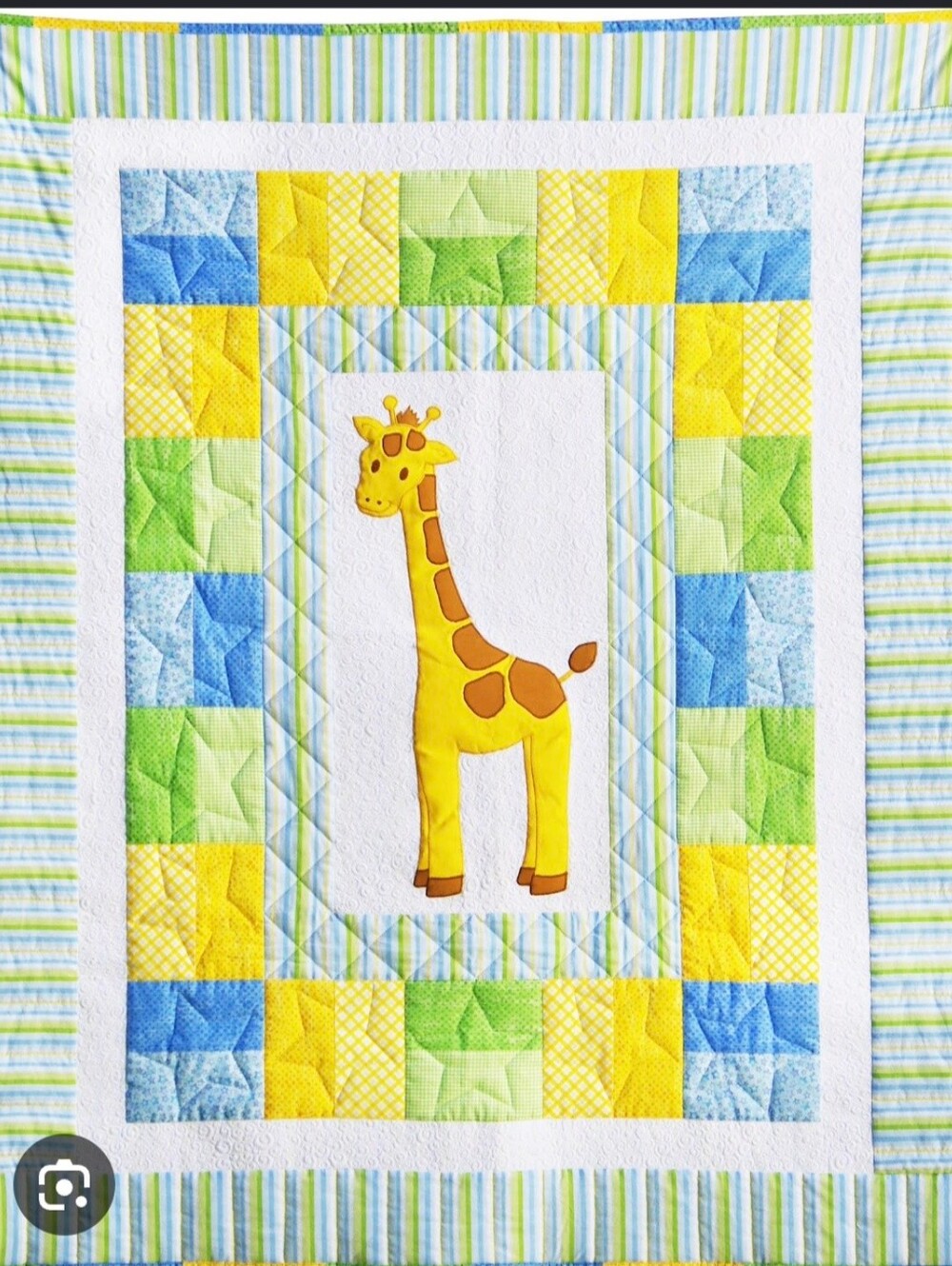 Baby Colorful Patchwork Giraffe Quilt